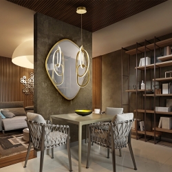 Люстра Nexo 3L золотая