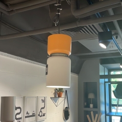Подвесной светильник Aspen S17A E27 оранжевый + светло-серый 17x34