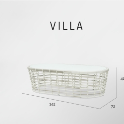 Стол журнальный Villa с керамической столешницей OFF WHITE