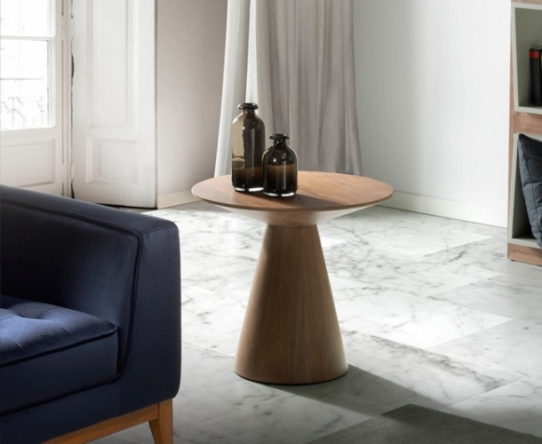 Угловой столик из орехового шпона ET652 /2043