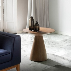 Угловой столик из орехового шпона ET652 /2043