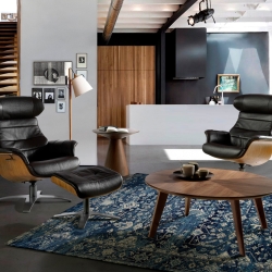 Угловой столик из орехового шпона ET652 /2043