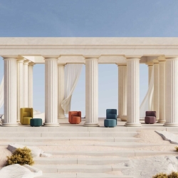 Высокое кресло HEX с подлокотниками