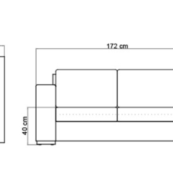 Диван двухместный Cuatro RED PULUT