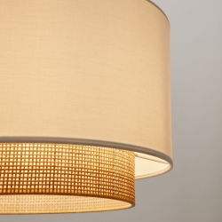 Бамбуковый потолочный плафон Erna с натуральной белой отделкой Ø 40 см