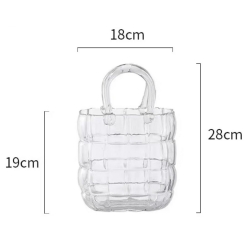 Ваза сумка для цветов стеклянная Terra design TDVBAS01