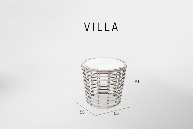 Уличный приставной стол Villa с керамической столешницей KUBU