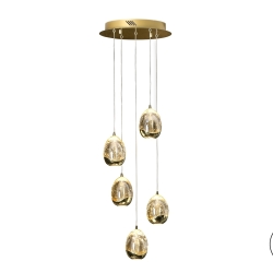 Подвесной светильник Rocio LED 5L Ø30 золотой