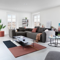 Набор из 2 приставных столиков Bast Ø 65 cm / Ø 47 cm