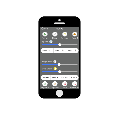 Люстра потолочная-вентилятор NEPAL 7801 белый 75 см