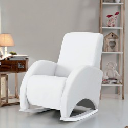 Кресло-качалка Micuna Wing/Confort white/white искусственная кожа