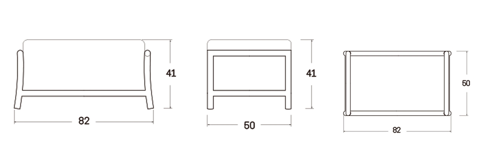 Банкетка Villa OFF WHITE