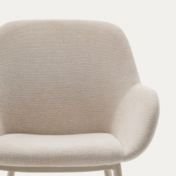 Стул Konna бежевого цвета со стальными бежевыми ножками