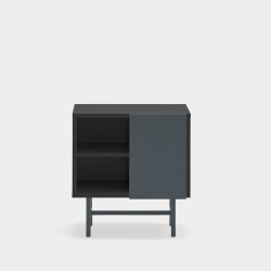 Прикроватная тумбочка Nube 1D черный/антрацит