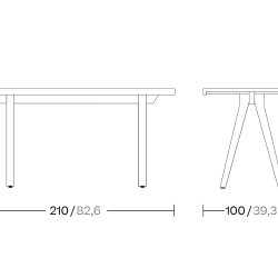 Обеденный стол Vieques High массив ножки KS4103200