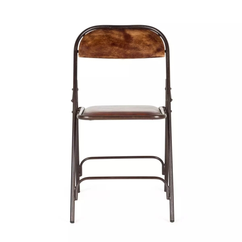 Складной стул Augusta с кожаным сиденьем