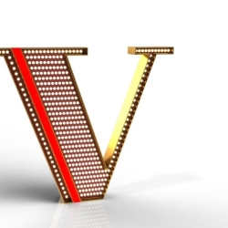 Напольный светильник LETTER V GRAPHIC