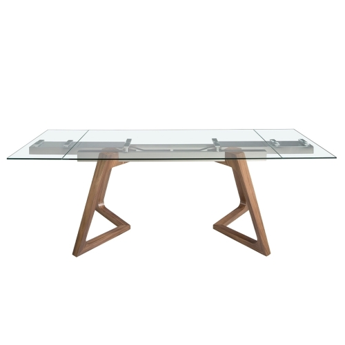Раздвижной прямоугольный стол 1115/MC1772DT из закаленного стекла