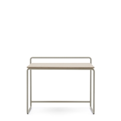 Tinn Письменный стол из ясеневого шпона с бежевой металлической конструкцией, 75 x 45,5