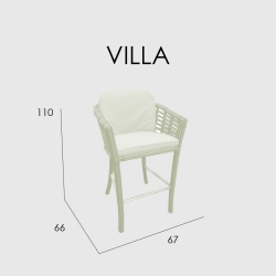 Барный стул Villa OFF WHITE