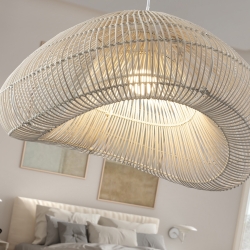 Sabah Подвесной светильник из белого ротанга