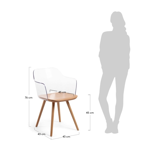 Стул Klam прозрачный