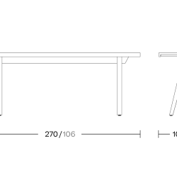 Обеденный стол Vieques High массив ножки  KS4103400