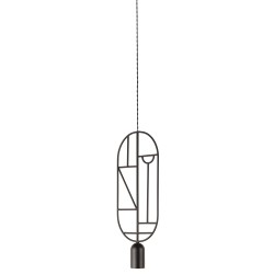 Подвесной светильник NOMON HOME WOODEN DOTS, CONF. 02, GRAPHITE