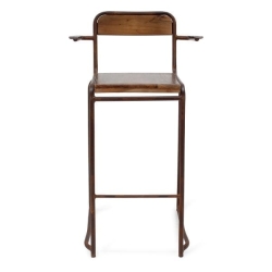 Высокий барный стул с подлокотниками Aries