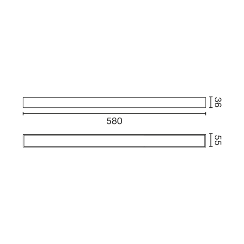 Встраиваемый светильник VIA EVO 580 25W 3000K черный DALI PRISM.
