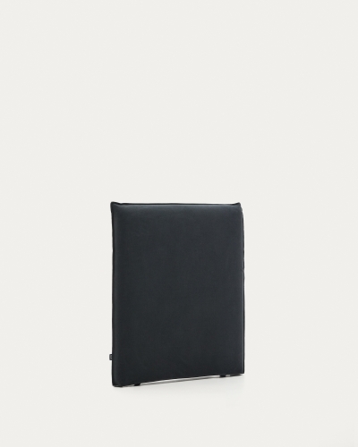 Изголовье кровати Jaira из льна и хлопка антрацитового цвета со съемным чехлом для кровати 90 см