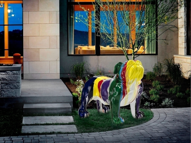 Hugo Фигурка бульдога большая разноцветная