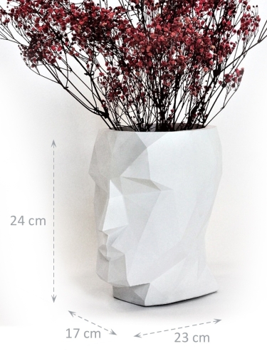 Кашпо горшок для цветов голова высокое Big Oscar, 24 см Terra Design BO12516