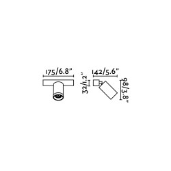 Настенный/потолочный светильник Stan 1L черный