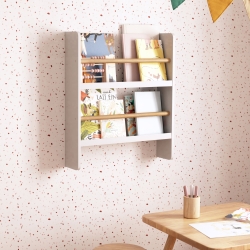 Стеллаж Gopi из массива сосны FSC с натуральной и белой отделкой 50 x 60 см