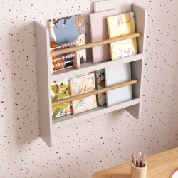 Стеллаж Gopi из массива сосны FSC с натуральной и белой отделкой 50 x 60 см