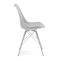 Стул Lars серый с металлическими ножками