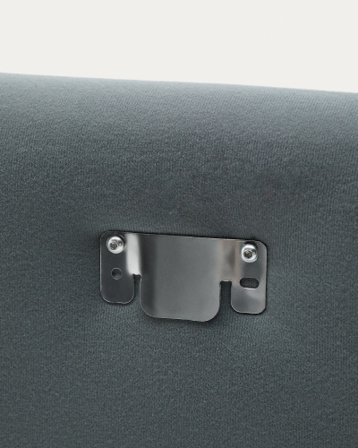 Изголовье кровати Jaira из льна и хлопка серо-коричневого цвета со съемным чехлом для кровати 90 см