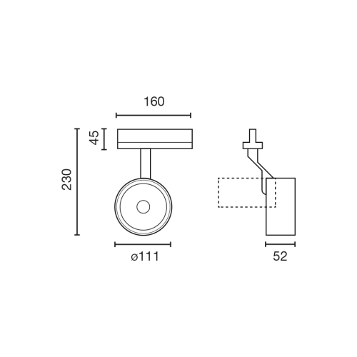 Трековый светильник TARGET 13W белый 15° 2700K CRI90