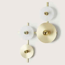 Бра Abby 4L золотое + диски 1096/25 x 2, 1038/25, 1038/35