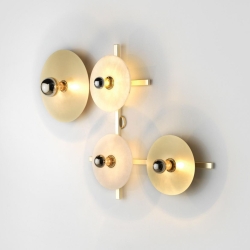 Бра Abby 4L золотое + диски 1096/25 x 2, 1038/25, 1038/35