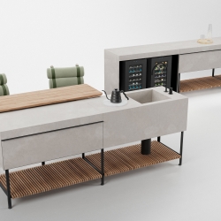 Кухонная база Triple Kitchen Раковина + Рабочая поверхность + 2 Варочная поверхность KSA604800