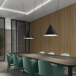 Люстра Super Attic 120 см 2L коническая форма черная