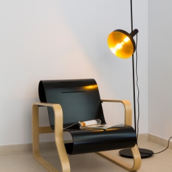 Торшер Whizz черный / золотой