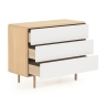 Комод Anielle из массива ясеня с тремя ящиками 98,9 x 78 см