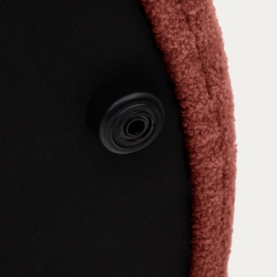 Kaeli Пуф для ног со съемным чехлом из терракотового букле Ø 43