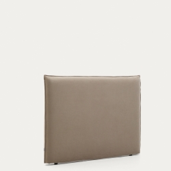 Изголовье кровати Jaira из льна и хлопка серо-коричневого цвета со съемным чехлом для кровати 150 см