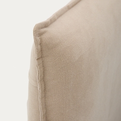 Изголовье кровати Jaira из льна и хлопка серо-коричневого цвета со съемным чехлом для кровати 150 см