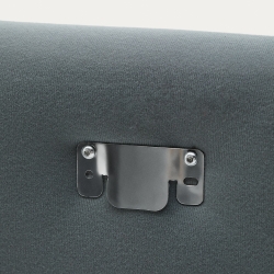 Изголовье кровати Jaira из льна и хлопка серо-коричневого цвета со съемным чехлом для кровати 150 см