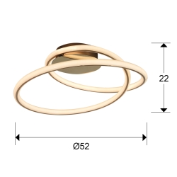 Потолочный светильник Tube золотой